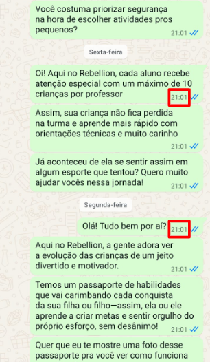 Conversa de WhatsApp 6 — recuperação de lead frio